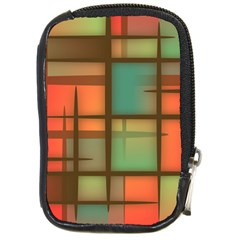 Background Abstract Colorful Compact Camera Leather Case by Wegoenart