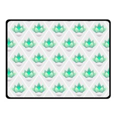 Plant Pattern Green Leaf Flora Fleece Blanket (small) by Wegoenart