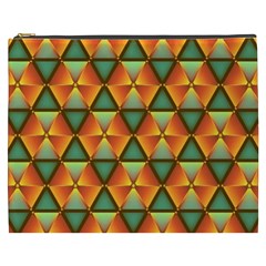 Background Triangle Abstract Golden Cosmetic Bag (xxxl) by Wegoenart