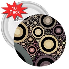 Art Retro Design Vintage 3  Buttons (10 Pack) 