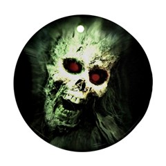 Screaming Skull Human Halloween Ornament (round)