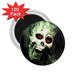 Screaming Skull Human Halloween 2 25  Magnets (100 Pack) 