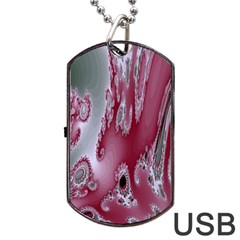 Fractal Gradient Colorful Infinity Dog Tag Usb Flash (one Side)