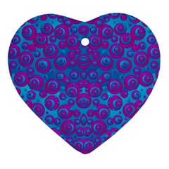 The Eyes Of Freedom In Polka Dot Heart Ornament (two Sides) by pepitasart