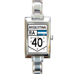 Argentina National Route 40 Rectangle Italian Charm Watch by abbeyz71