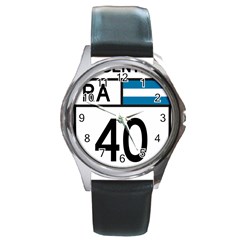 Argentina National Route 40 Round Metal Watch by abbeyz71