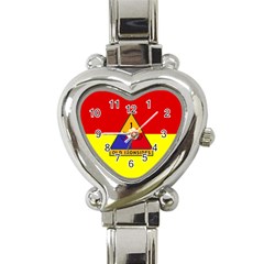 Flag Of U S  Army 1st Armored Division Heart Italian Charm Watch
