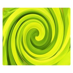 Groovy Abstract Green Liquid Art Swirl Painting Double Sided Flano Blanket (small)  by myrubiogarden
