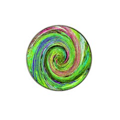 Groovy Abstract Green And Crimson Liquid Swirl Hat Clip Ball Marker (4 Pack) by myrubiogarden