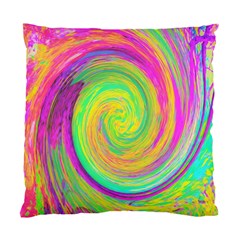 Groovy Abstract Purple And Yellow Liquid Swirl Standard Cushion Case (two Sides) by myrubiogarden