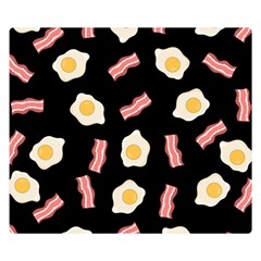 Bacon And Egg Pop Art Pattern Double Sided Flano Blanket (small)  by Valentinaart