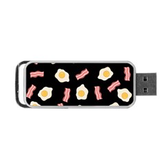 Bacon And Egg Pop Art Pattern Portable Usb Flash (one Side) by Valentinaart