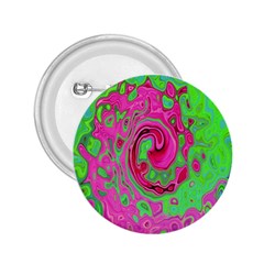 Groovy Abstract Green And Red Lava Liquid Swirl 2 25  Buttons by myrubiogarden