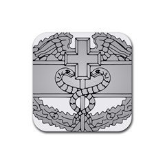 U S  Army Combat Medical Badge Rubber Coaster (square)  by abbeyz71