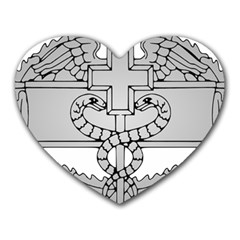 U S  Army Combat Medical Badge Heart Mousepads by abbeyz71