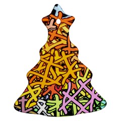 Color Colors Network Networks Christmas Tree Ornament (two Sides) by Pakrebo