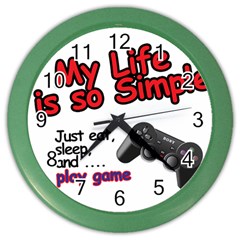 My Life Is Simple Color Wall Clock by Ergi2000