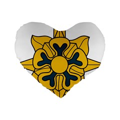 U S  Army Military Intelligence Corps Branch Insignia Standard 16  Premium Heart Shape Cushions by abbeyz71