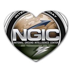 Seal Of National Ground Intelligence Center Heart Mousepads by abbeyz71