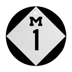 Michigan Highway M-1 Round Ornament (two Sides) by abbeyz71