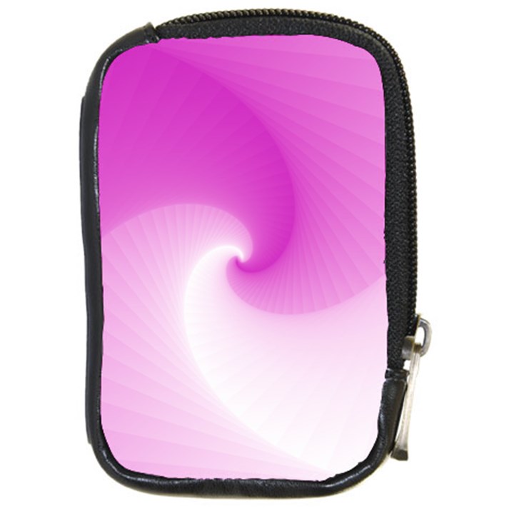 Abstract Spiral Pattern Background Compact Camera Leather Case