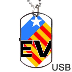 Logo Of Valencian Left Political Party Dog Tag Usb Flash (two Sides) by abbeyz71