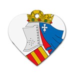 Flag Map of Valencia Dog Tag Heart (One Side)