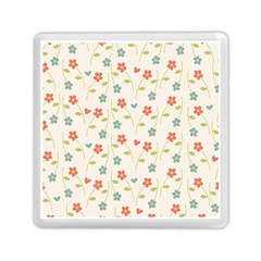 Floral Pattern Wallpaper Retro Memory Card Reader (square) by Pakrebo