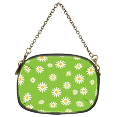 Daisy Flowers Floral Wallpaper Chain Purse (two Sides) by Pakrebo
