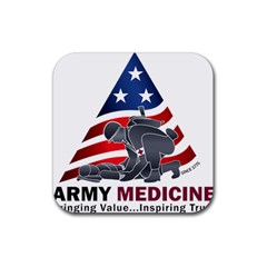 U S  Army Medicine Logo Rubber Coaster (square)  by abbeyz71