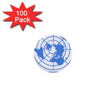 Blue Emblem of United Nations 1  Mini Buttons (100 pack) 