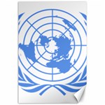 Blue Emblem of United Nations Canvas 24  x 36 