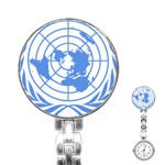 Blue Emblem of United Nations Stainless Steel Nurses Watch