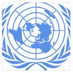 Blue Emblem of United Nations Large Satin Scarf (Square)