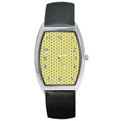 A Hexagonal Pattern Barrel Style Metal Watch by Pakrebo