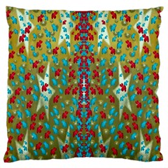 Raining Paradise Flowers In The Moon Light Night Large Cushion Case (two Sides) by pepitasart