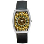Pattern Abstract Background Art Barrel Style Metal Watch