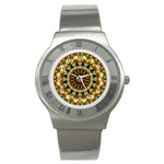 Pattern Abstract Background Art Stainless Steel Watch