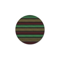 Stripes Green Red Yellow Grey Golf Ball Marker by BrightVibesDesign