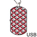 Trump Retro Face Pattern MAGA Red US Patriot Dog Tag USB Flash (Two Sides)