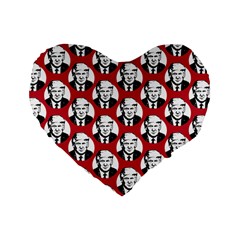 Trump Retro Face Pattern Maga Red Us Patriot Standard 16  Premium Heart Shape Cushions by snek