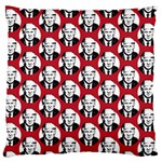 Trump Retro Face Pattern MAGA Red US Patriot Large Flano Cushion Case (Two Sides)