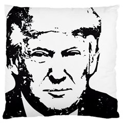 Trump Retro Face Pattern Maga Black And White Us Patriot Standard Flano Cushion Case (one Side) by snek