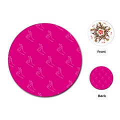 A-ok Perfect Handsign Maga Pro-trump Patriot On Pink Background Playing Cards (round) by snek