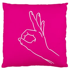 A-ok Perfect Handsign Maga Pro-trump Patriot On Pink Background Standard Flano Cushion Case (one Side) by snek