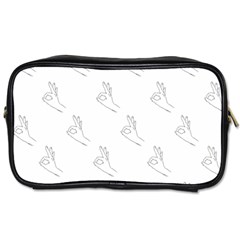 A-ok Perfect Handsign Maga Pro-trump Patriot Black And White Toiletries Bag (one Side) by snek