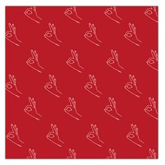 A-ok Perfect Handsign Maga Pro-trump Patriot On Maga Red Background Large Satin Scarf (square) by snek