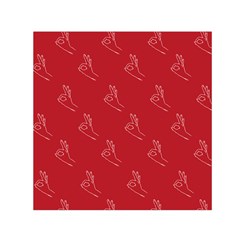 A-ok Perfect Handsign Maga Pro-trump Patriot On Maga Red Background Small Satin Scarf (square) by snek