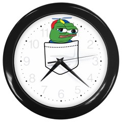 Apu Apustaja Crying Pepe The Frog Pocket Tee Kekistan Wall Clock (black) by snek
