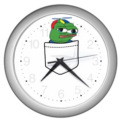 Apu Apustaja Crying Pepe The Frog Pocket Tee Kekistan Wall Clock (silver) by snek